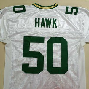 AUTHENTIC AJ HAWK GREEN BAY PACKERS JERSEY SIZE 48 #50 NFL FOOTBALL